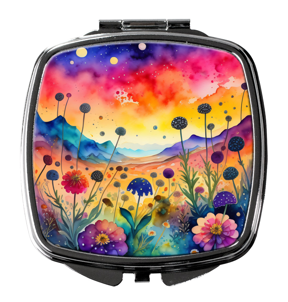 Colorful Scabiosa Compact Mirror by Caroline's Treasures