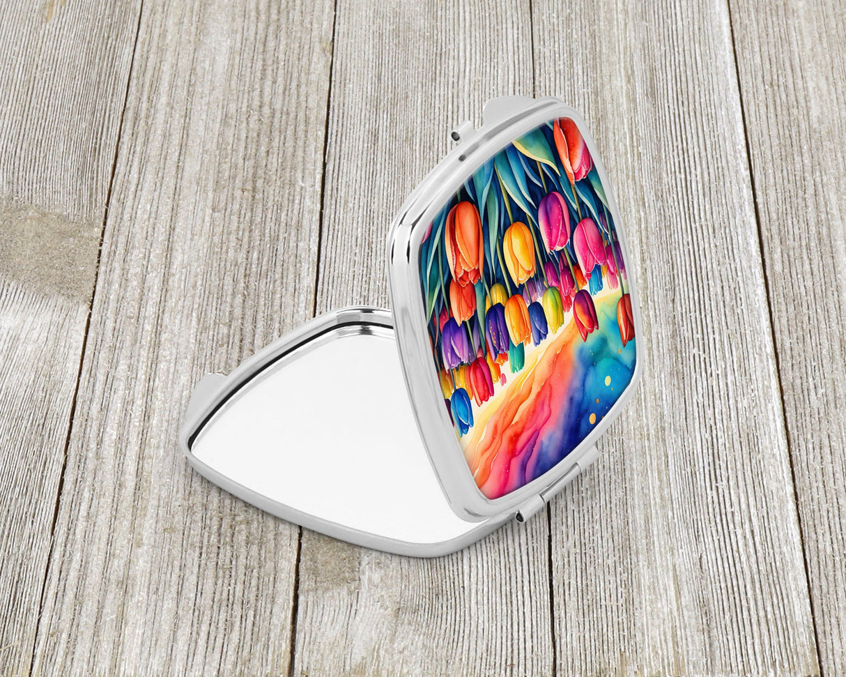 Colorful Tulips Compact Mirror by Caroline's Treasures