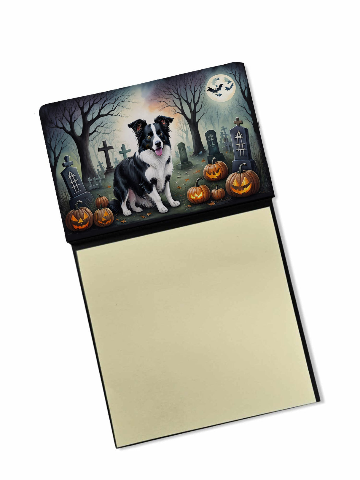 Border Collie Spooky Halloween Sticky Note Holder by Caroline's Treasures