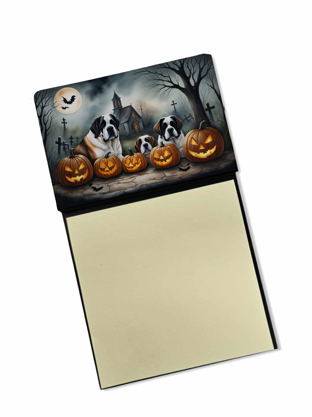 Saint Bernard Spooky Halloween Sticky Note Holder by Caroline's Treasures