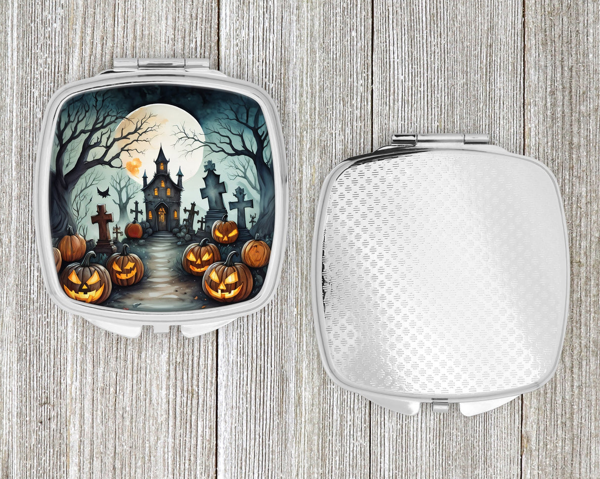 Graveyard Spooky Halloween Compact Mirror by Caroline's Treasures