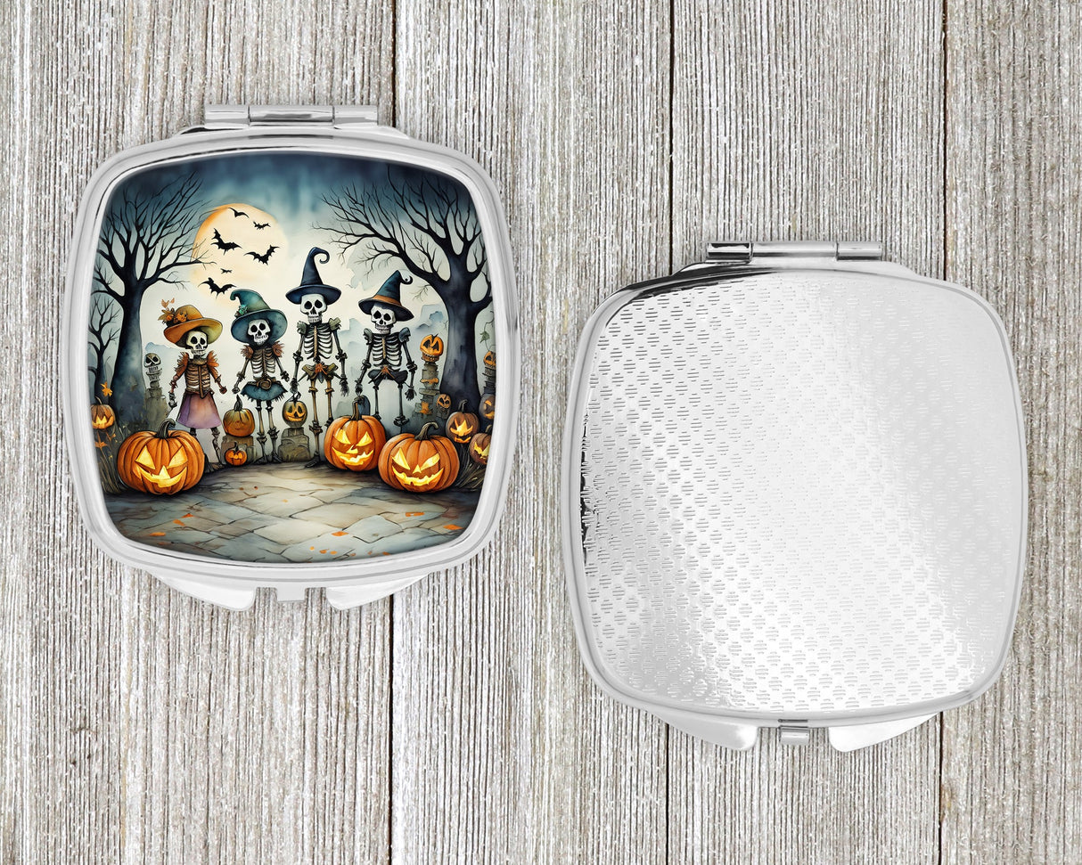 Calacas Skeletons Spooky Halloween Compact Mirror by Caroline's Treasures