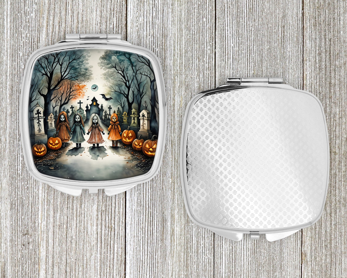 Creepy Dolls Spooky Halloween Compact Mirror by Caroline's Treasures