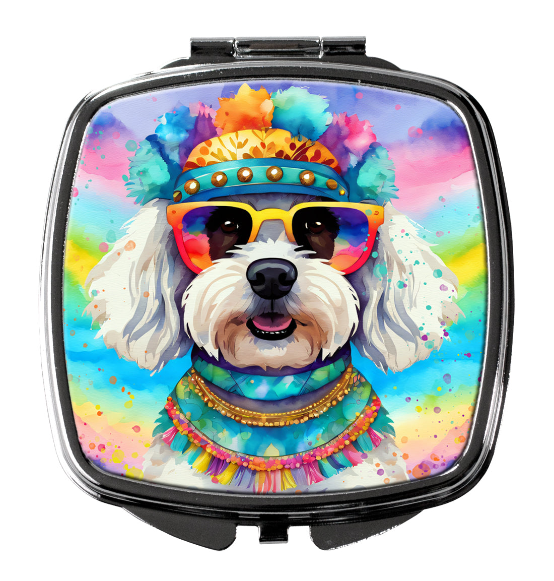 Bichon Frise Hippie Dawg Compact Mirror by Caroline's Treasures