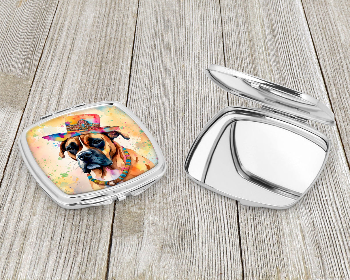 Boxer Hippie Dawg Compact Mirror by Caroline's Treasures