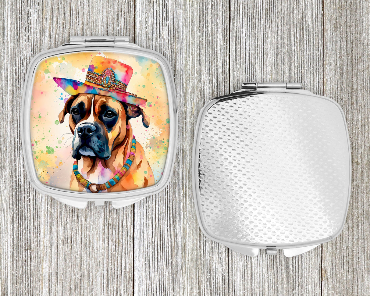 Boxer Hippie Dawg Compact Mirror by Caroline's Treasures