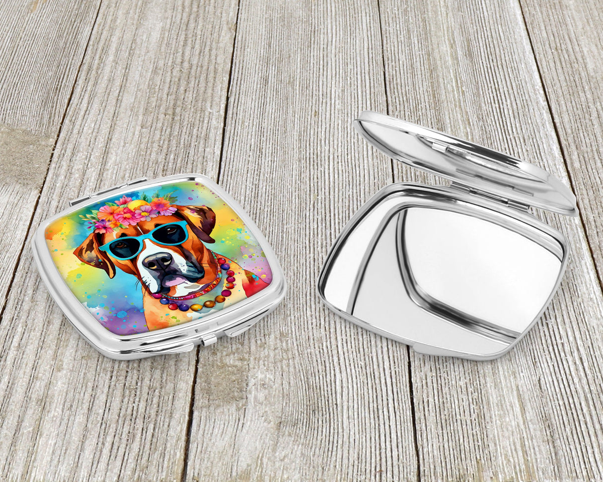 Boxer Hippie Dawg Compact Mirror by Caroline's Treasures