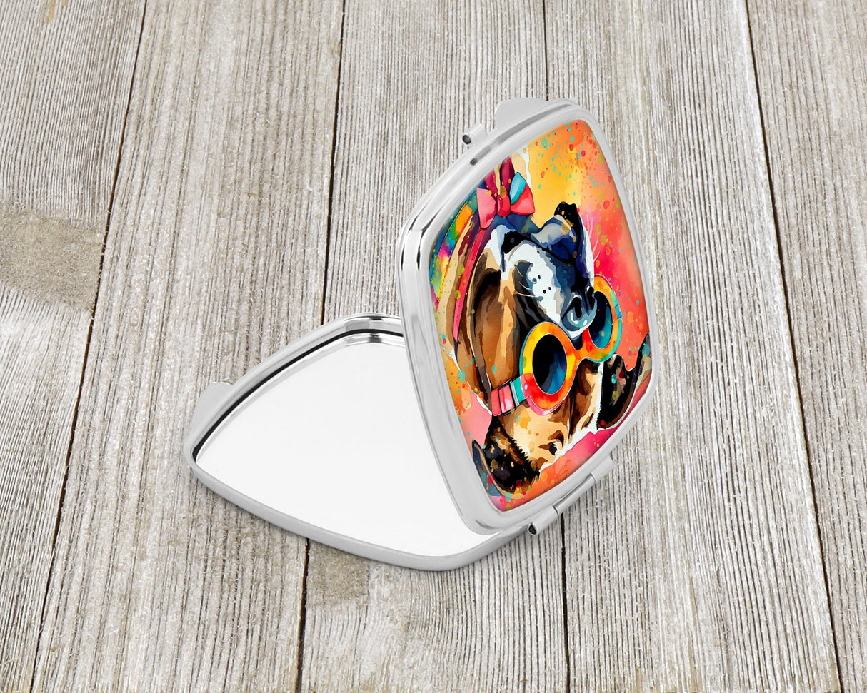 Boxer Hippie Dawg Compact Mirror by Caroline's Treasures