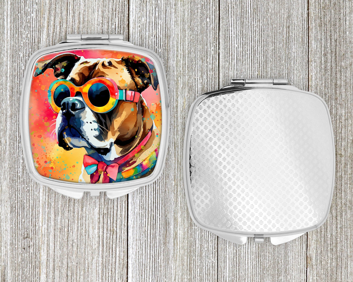 Boxer Hippie Dawg Compact Mirror by Caroline's Treasures