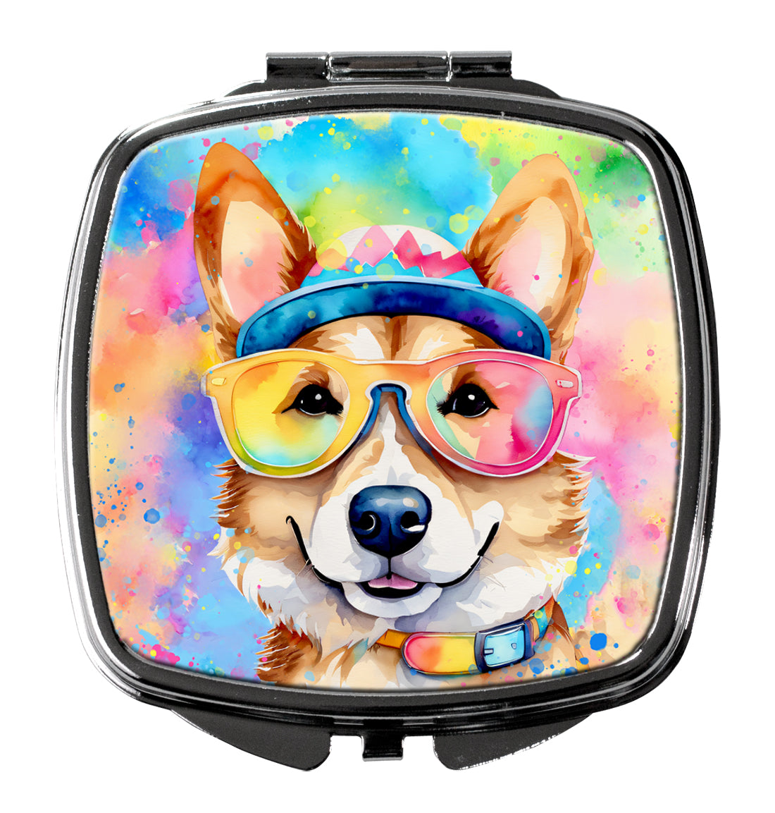 Corgi Hippie Dawg Compact Mirror by Caroline's Treasures