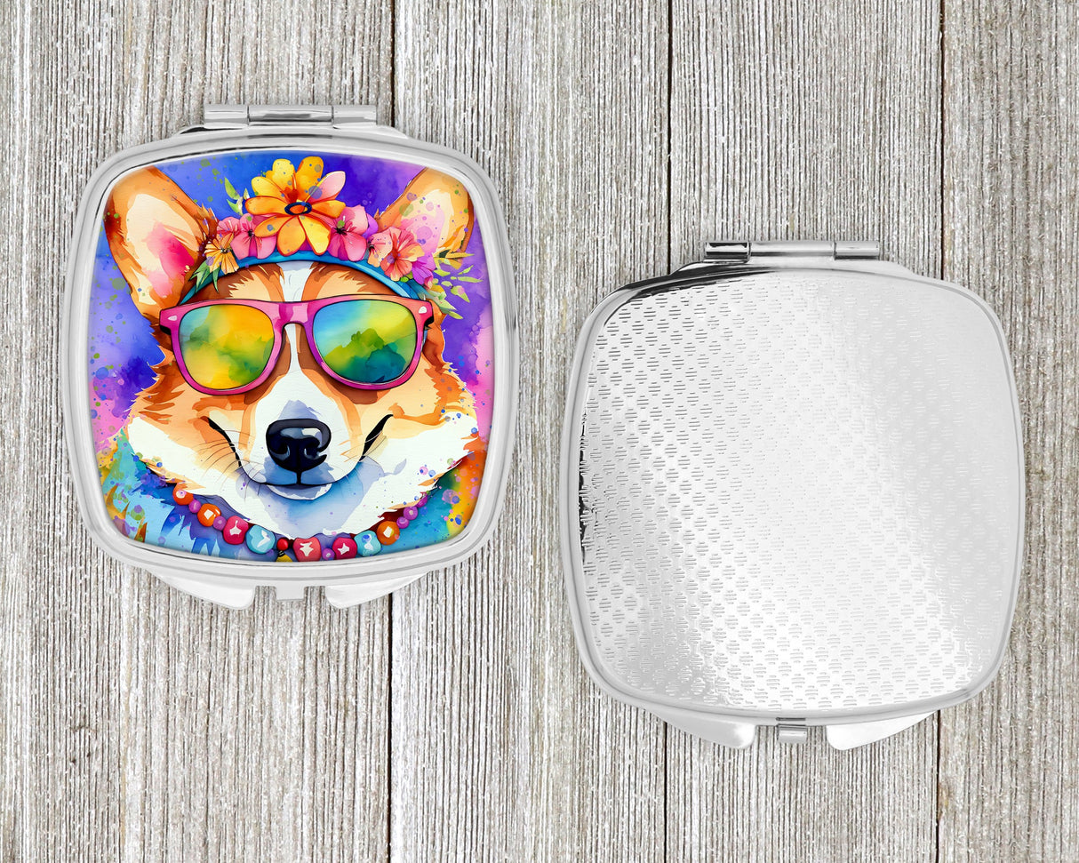 Corgi Hippie Dawg Compact Mirror by Caroline's Treasures