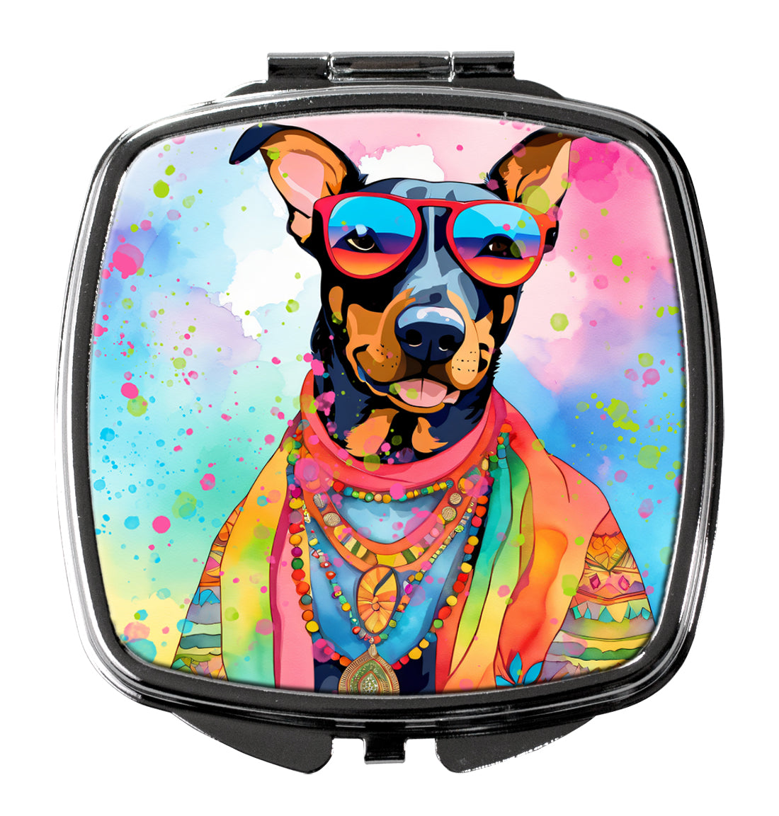 Doberman Pinscher Hippie Dawg Compact Mirror by Caroline's Treasures