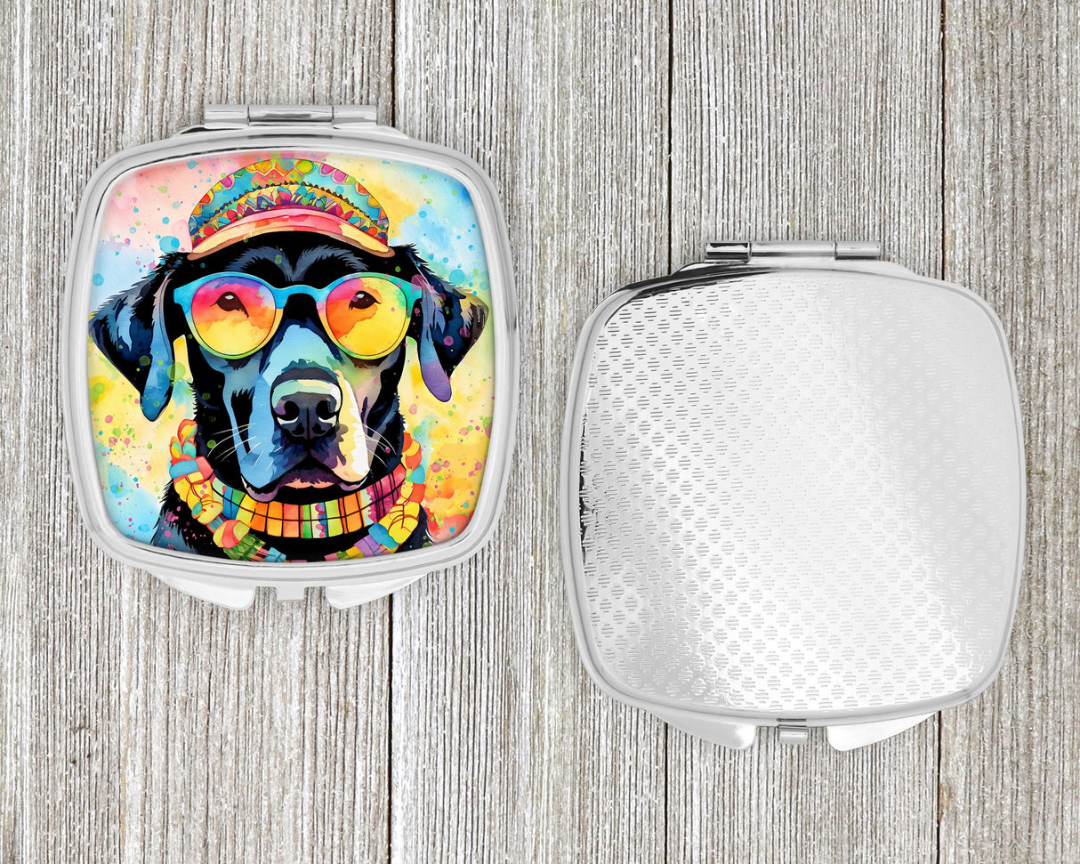 Black Labrador Hippie Dawg Compact Mirror by Caroline's Treasures