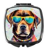 Chocolate Labrador Hippie Dawg Compact Mirror by Caroline's Treasures