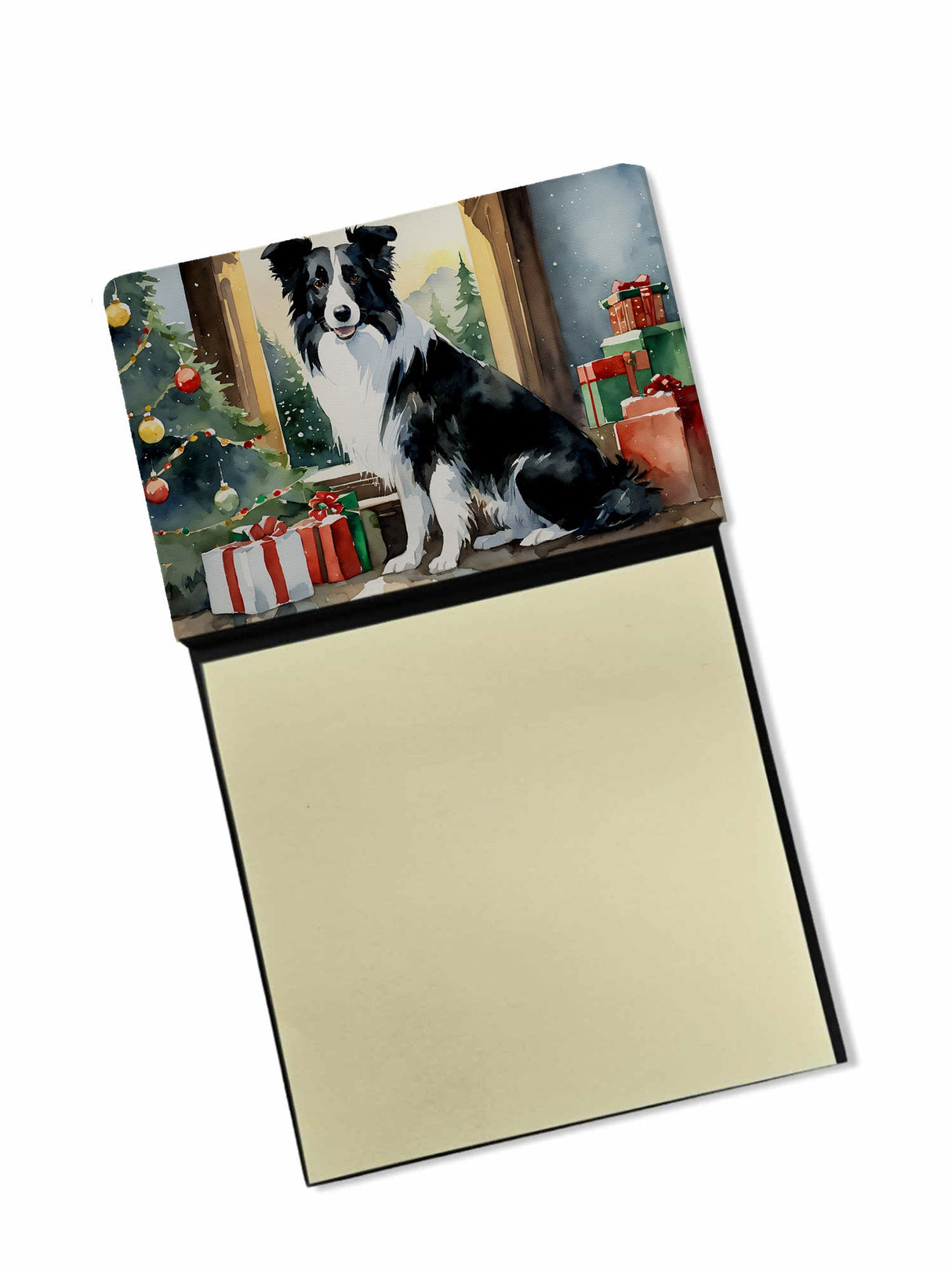 Border Collie Cozy Christmas Sticky Note Holder by Caroline's Treasures