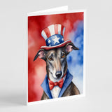 Greyhound Patriotic American Greeting Cards Pack of 8 by Caroline's Treasures