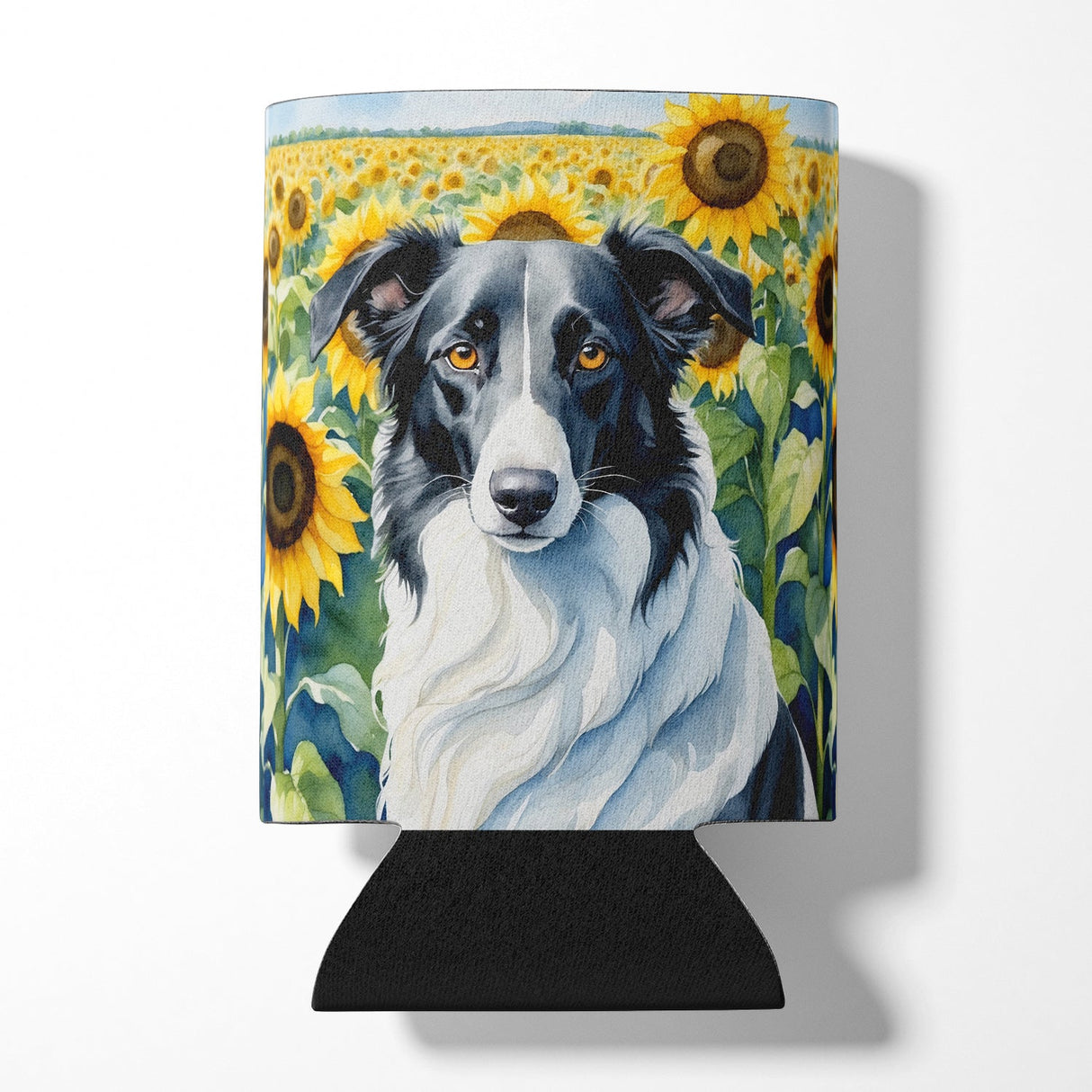 Borzoi in Sunflowers Can or Bottle Hugger by Caroline's Treasures