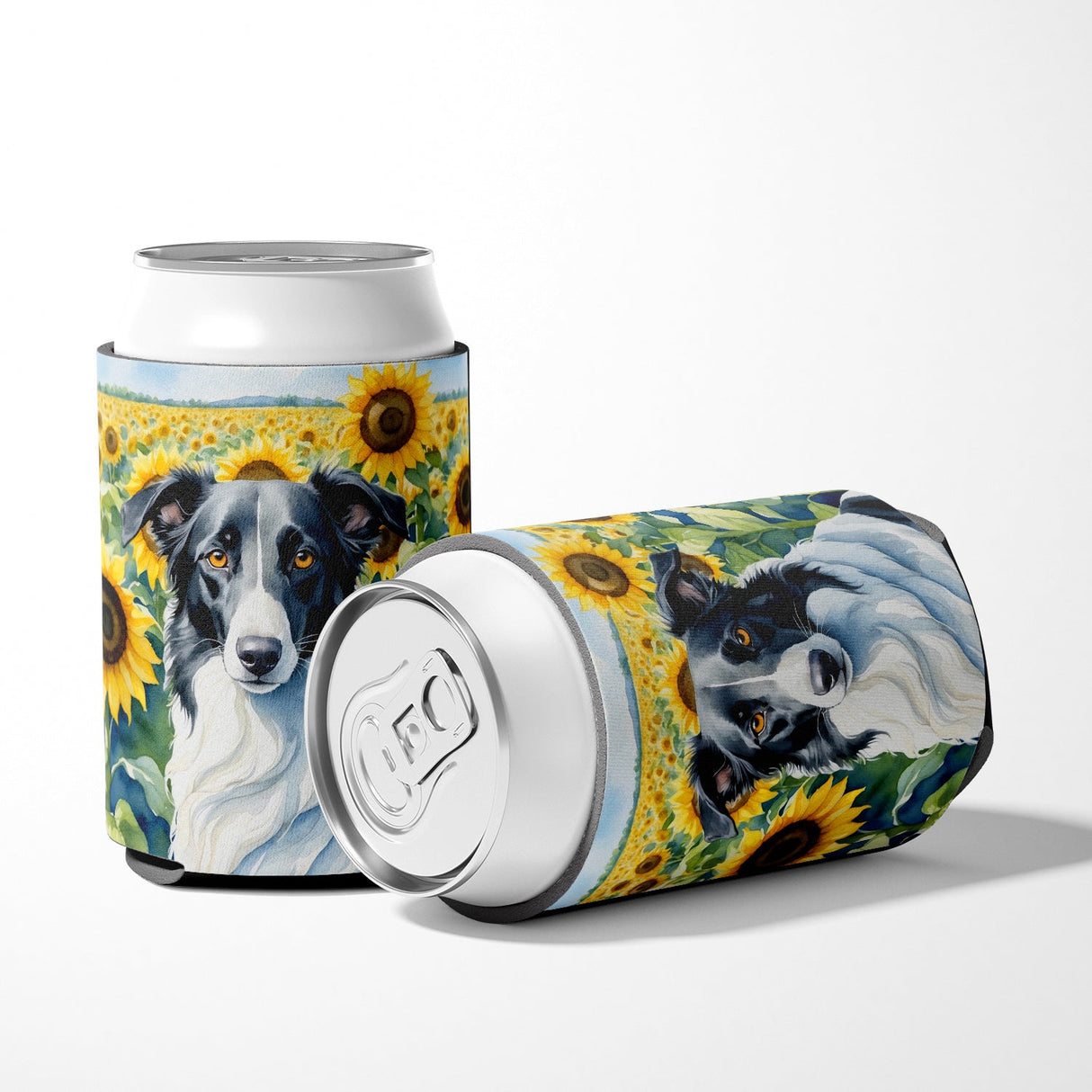 Borzoi in Sunflowers Can or Bottle Hugger by Caroline's Treasures