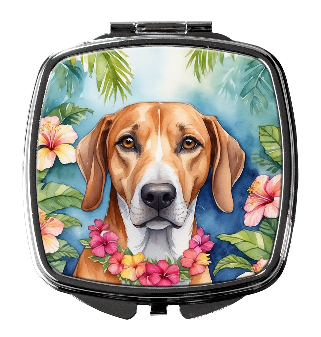 American Foxhound Luau Compact Mirror by Caroline's Treasures