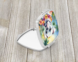 White Boxer Luau Compact Mirror by Caroline's Treasures