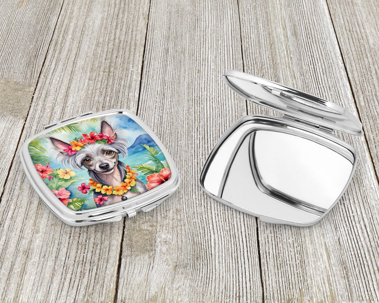 Chinese Crested Luau Compact Mirror by Caroline's Treasures