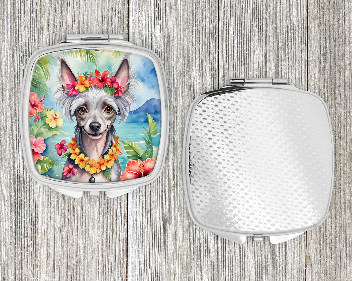 Chinese Crested Luau Compact Mirror by Caroline's Treasures