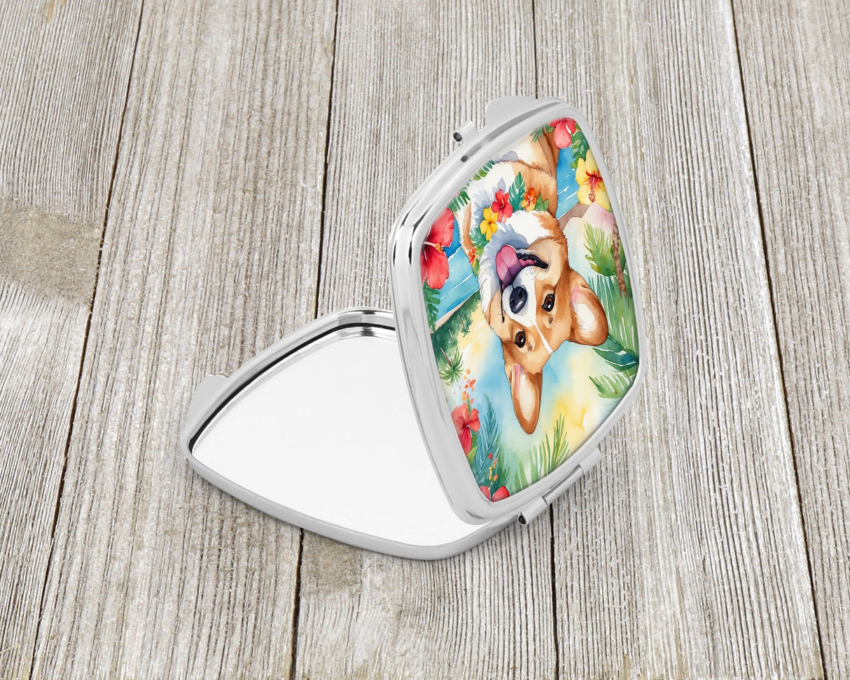 Corgi Luau Compact Mirror by Caroline's Treasures