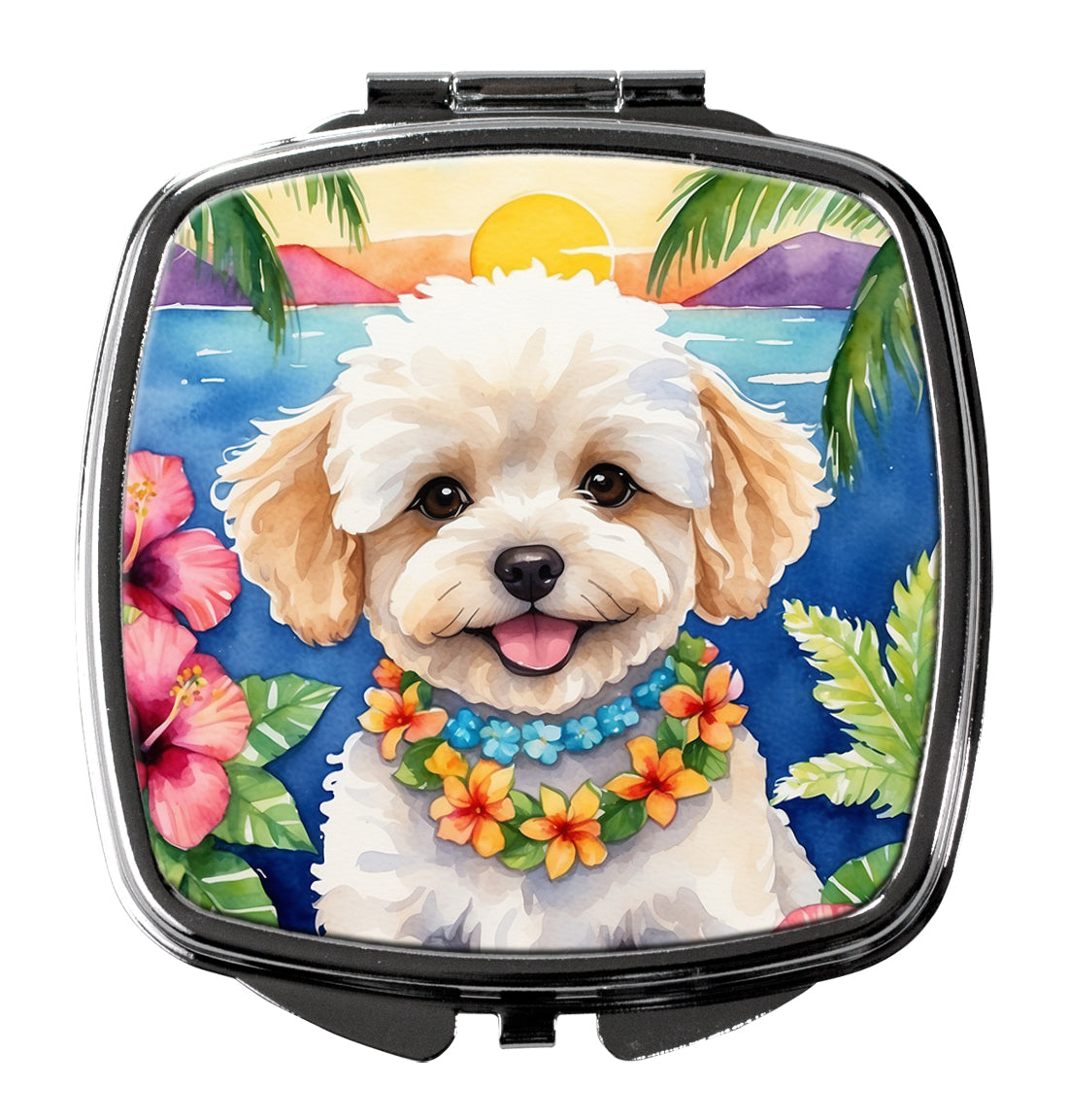 Maltipoo Luau Compact Mirror by Caroline's Treasures