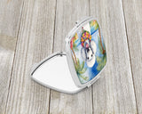 White Poodle Luau Compact Mirror by Caroline's Treasures