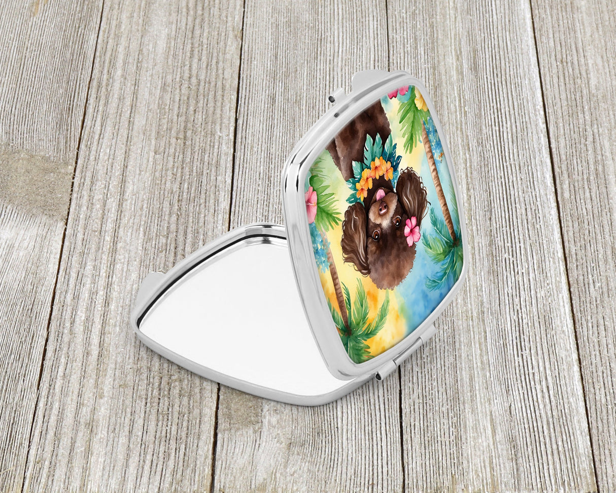 Chocolate Poodle Luau Compact Mirror by Caroline's Treasures