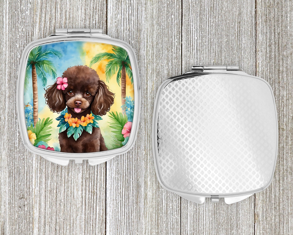 Chocolate Poodle Luau Compact Mirror by Caroline's Treasures