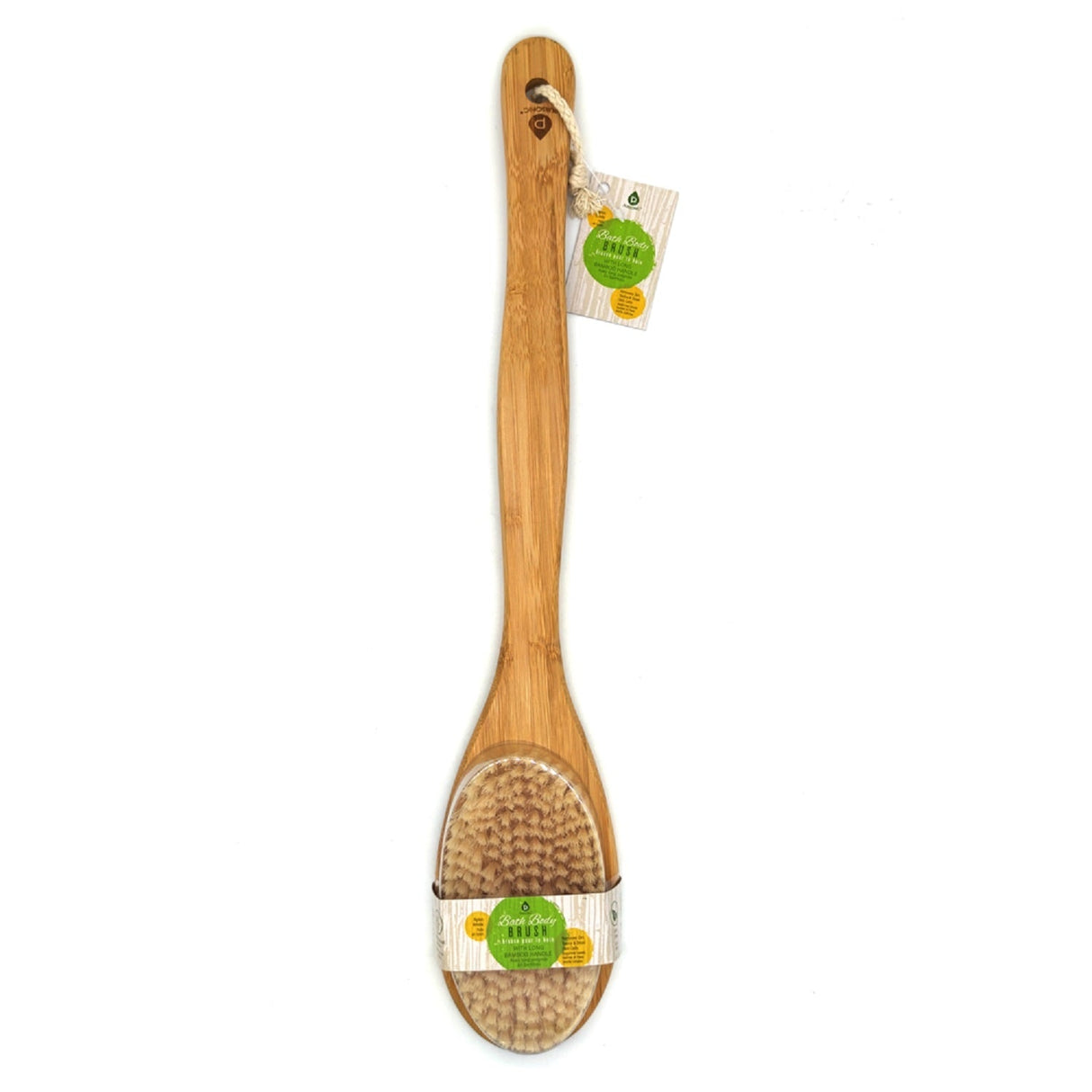 Bath Body Brush With Long Bamboo Handle by Pursonic