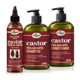 Difeel Castor Pro-Growth 3-PC Hair Care Set - Shampoo 12 oz. , Conditioner 12 oz. , & Hair Oil 8oz by difeel - find your natural beauty