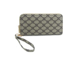 Monogrammed Diamond Check Zip Around Wallet by hfstylish