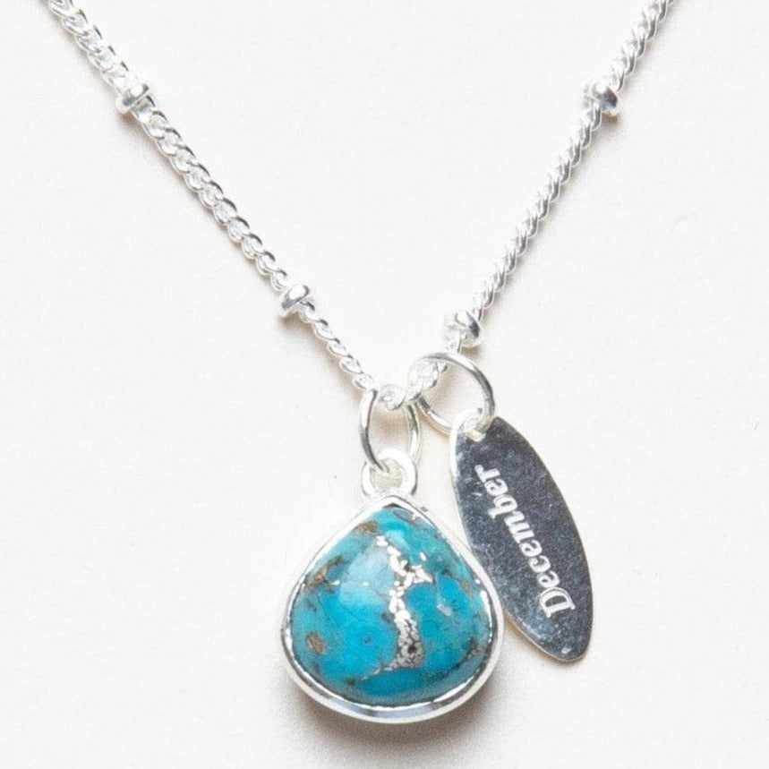 December Turquoise Birthstone Necklace by Tiny Rituals