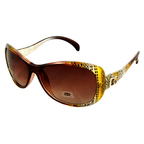 DG Sunglasses Woman Oversized DG26962 - Red - Yellow