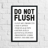 Do Not Flush Humorous Bathroom Wall Decor Print by WinsterCreations™ Official Store