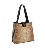 Fashion Croco Bee Stripe Hobo handbag by hfstylish