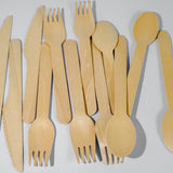 Wooden Utensils (Knives, Spoons, Forks) - Pack of 30 (10 each) by EQUO