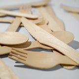 Wooden Utensils (Knives, Spoons, Forks) - Pack of 30 (10 each) by EQUO