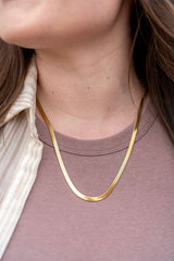 Luxe Gold Herringbone Chain - 20" by Spiffy & Splendid