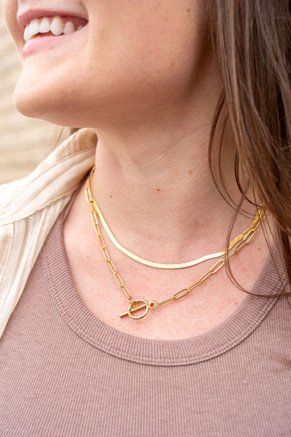 Luxe Gold Delicate Herringbone Chain - 16" by Spiffy & Splendid