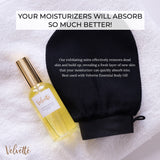 Exfoliating Mitt + Essential Body Oil Bundle by Velvette