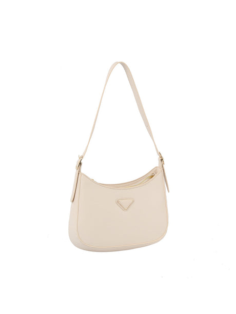 Structured half moon shoulder bag by hfstylish