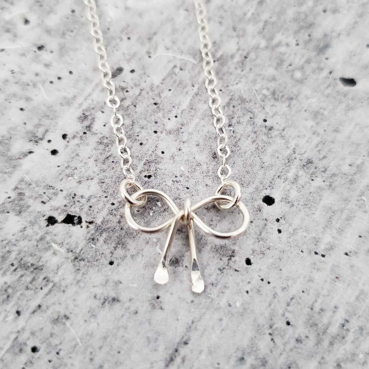 Dainty Bow Necklace by Salt and Sparkle