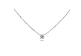 4mm Natural Diamond Solitaire Necklace 14k White Gold by VicStoneNYC Fine Jewelry