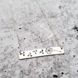 Dandelion Bar Necklace by Salt and Sparkle