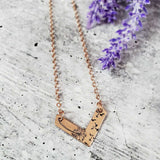 Dandelion Chevron Necklace by Salt and Sparkle