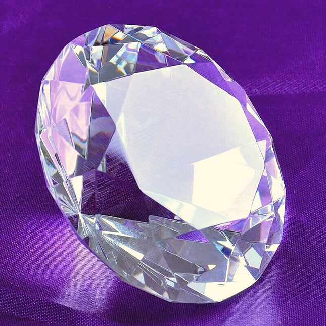Diamond Bauble Paperweight | Cut Glass | 2.4" Diameter by The Bullish Store