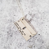 Don't tell me to fucking smile Razor Blade Necklace by Salt and Sparkle